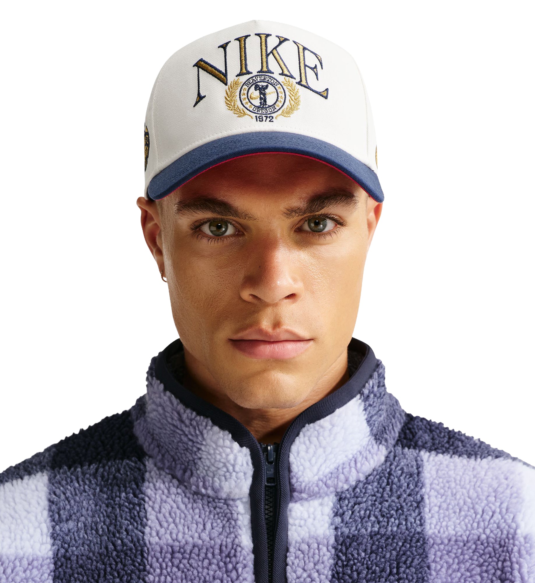 Nike Rise Structured A-Frame Cap Sail Midnight Navy Team Crimson IH8778-133 | Pro Feet