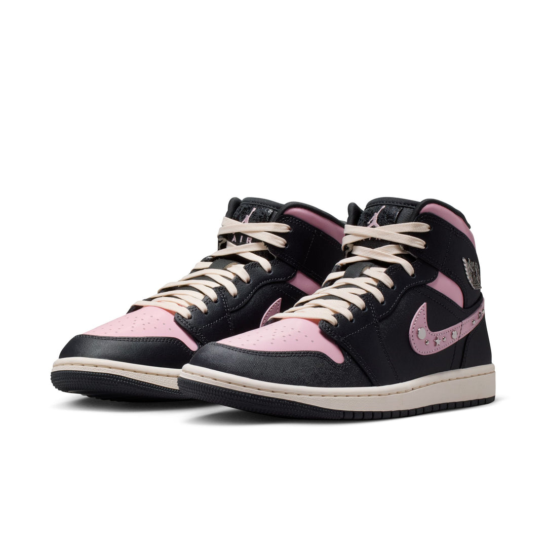 Air Jordan 1 Mid SE Women’s Anthracite Metallic Silver Iced Carmine | Pro Feet | II0571-001