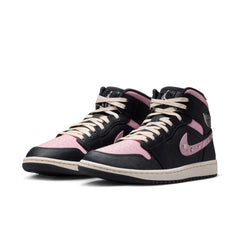 Air Jordan 1 Mid SE Women’s Anthracite Metallic Silver Iced Carmine | Pro Feet | II0571-001