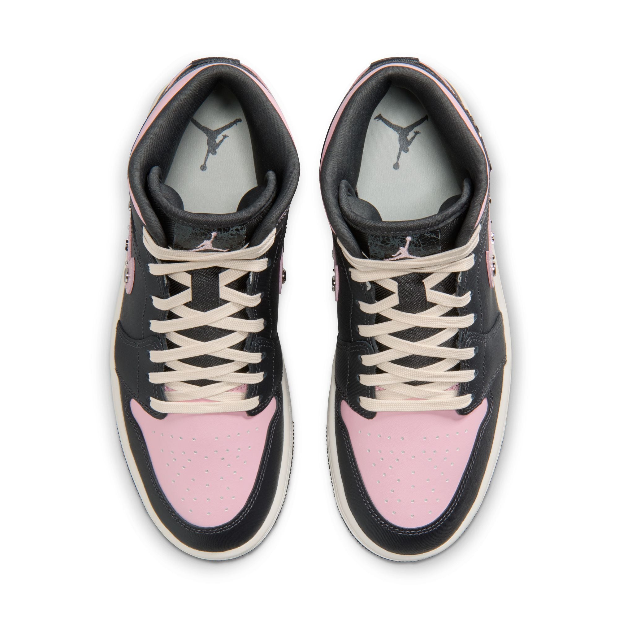 Air Jordan 1 Mid SE Women’s Anthracite Metallic Silver Iced Carmine | Pro Feet | II0571-001