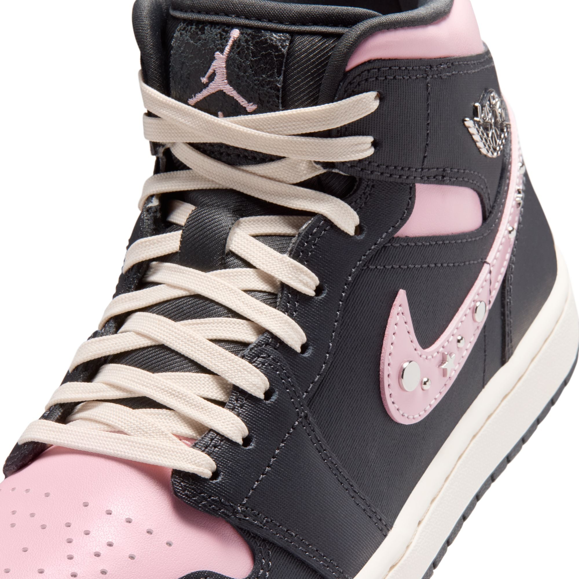 Air Jordan 1 Mid SE Women’s Anthracite Metallic Silver Iced Carmine | Pro Feet | II0571-001