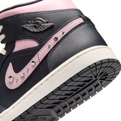 Air Jordan 1 Mid SE Women’s Anthracite Metallic Silver Iced Carmine | Pro Feet | II0571-001