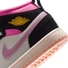 Jordan 1 Mid PS Black University Gold Sail Pinksicle II1252-001 | Pro Feet