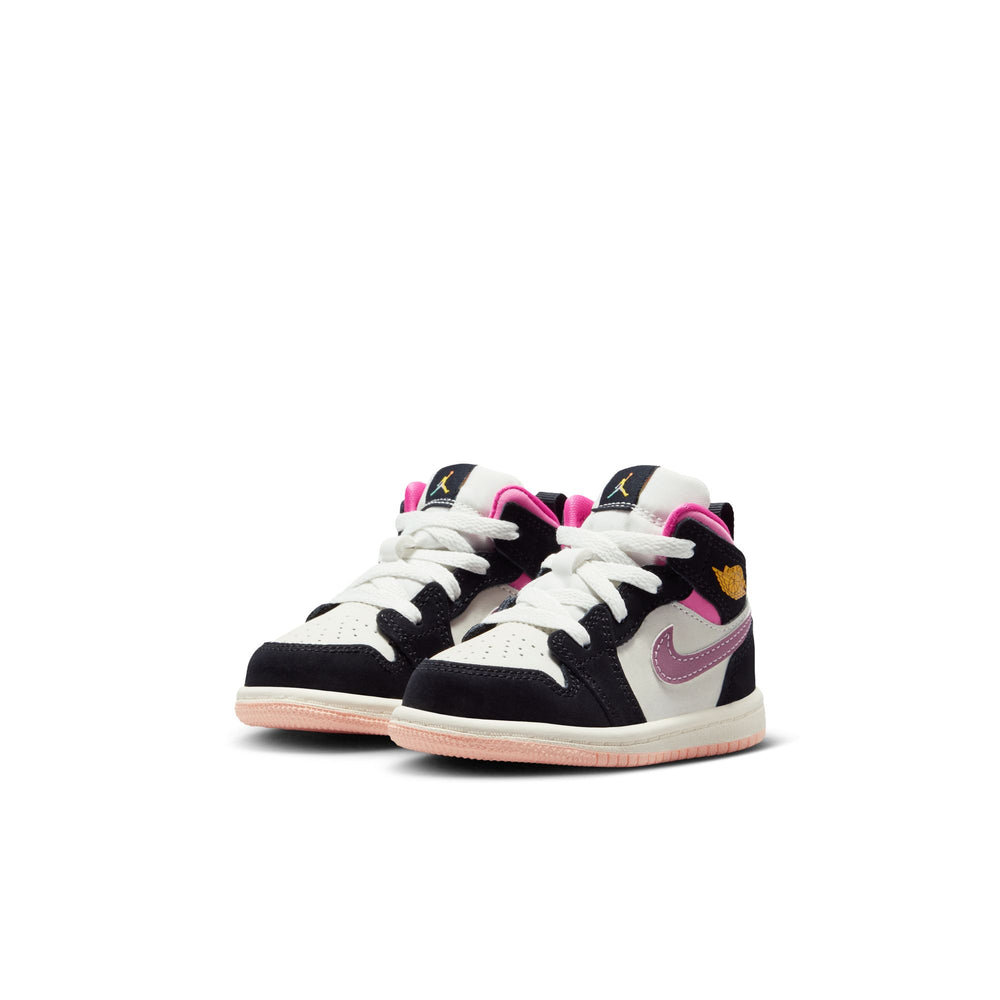 Jordan 1 Mid SE TD Black University Gold Sail Pinksicle II1253-001 | Pro Feet