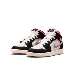 Air Jordan 1 Mid SE GS Black University Gold Sail Pinksicle | Pro Feet | II1254-001