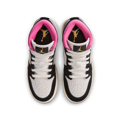 Air Jordan 1 Mid SE GS Black University Gold Sail Pinksicle | Pro Feet | II1254-001