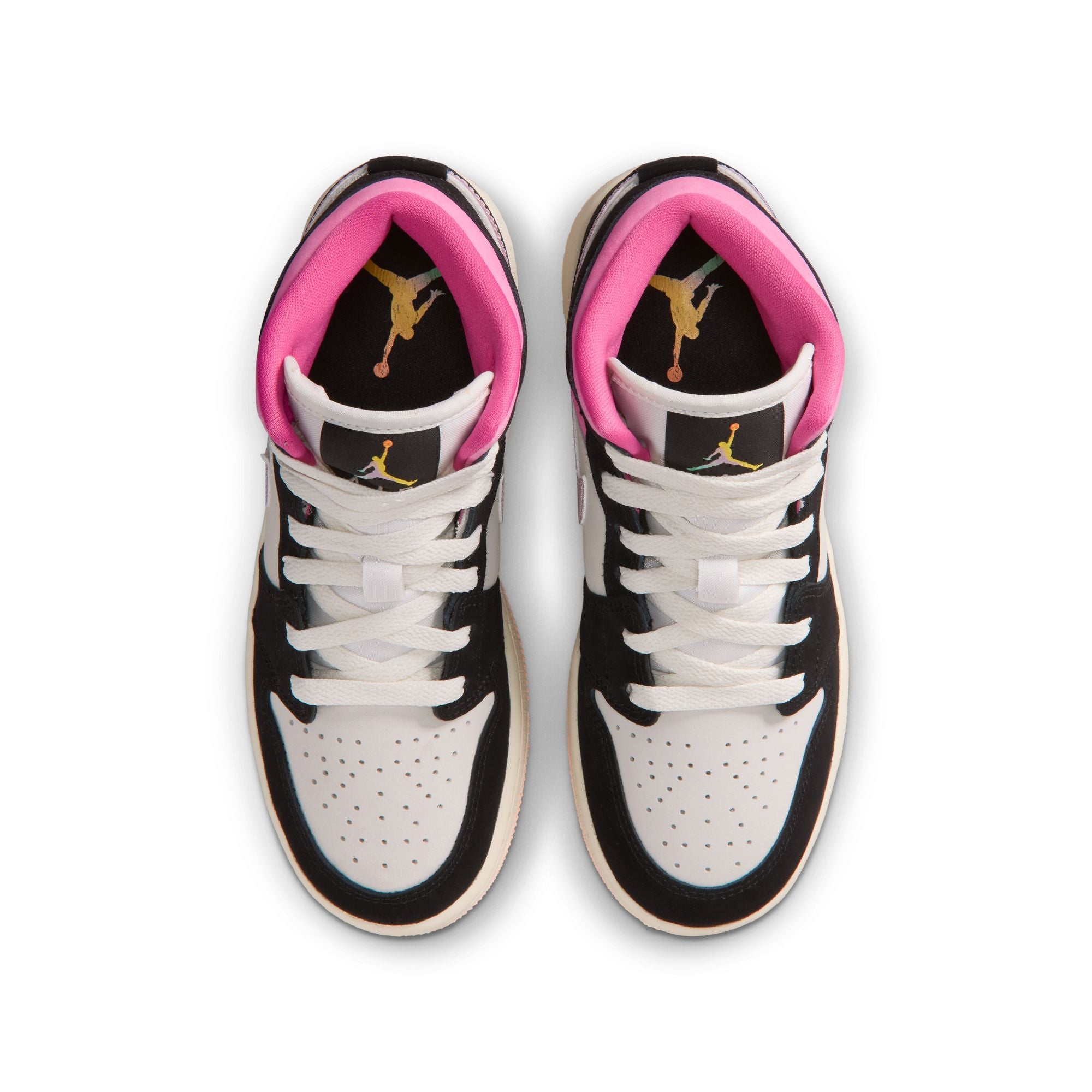 Air Jordan 1 Mid SE GS Black University Gold Sail Pinksicle | Pro Feet | II1254-001