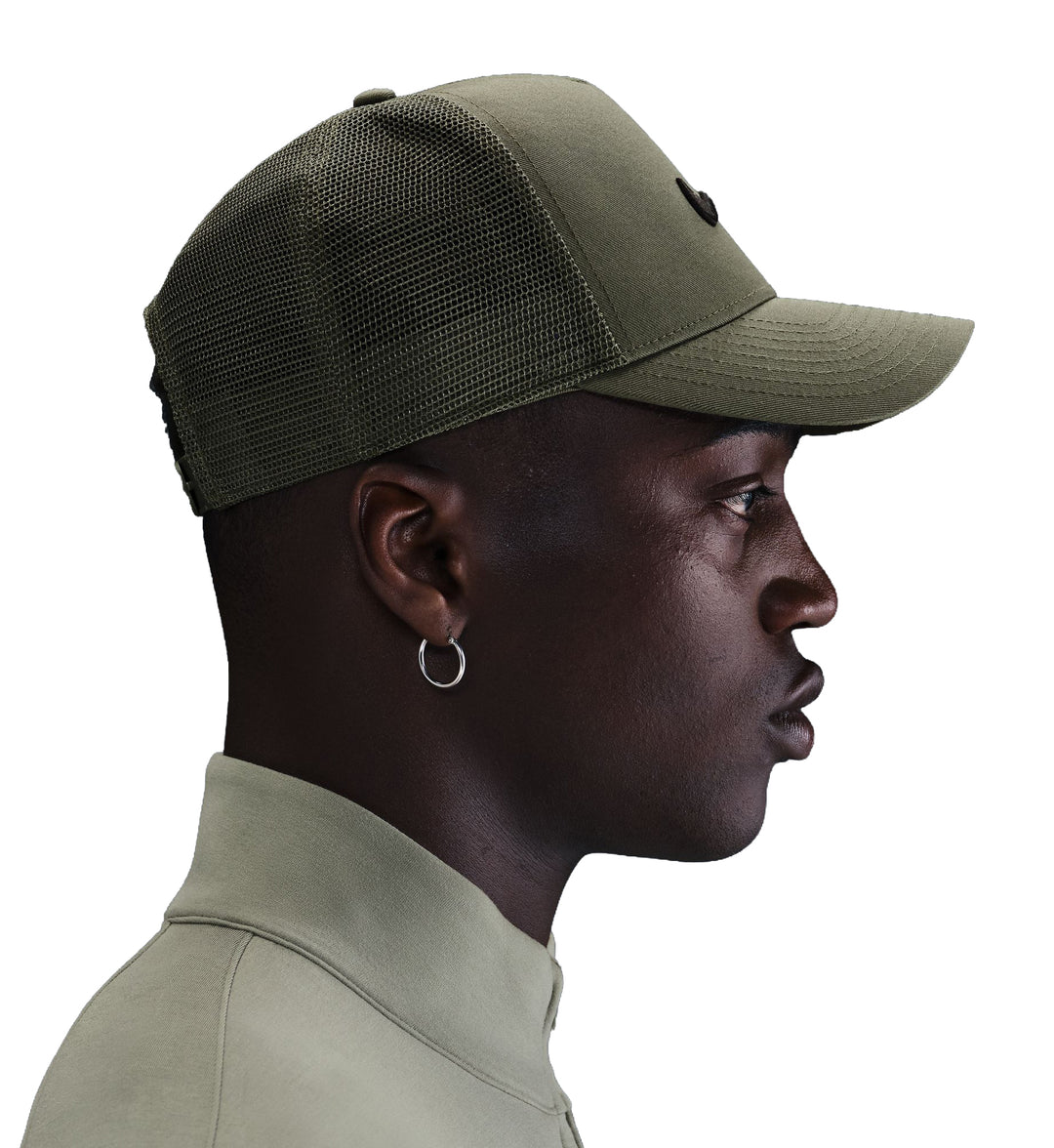 Nike Rise Trucker Cap Medium Olive Black II1314-222 | Pro Feet