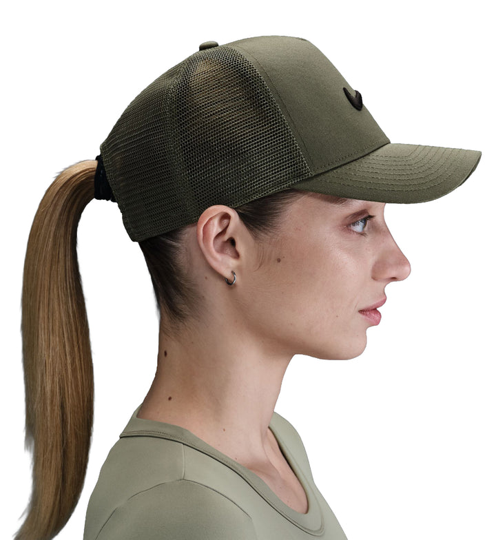 Nike Rise Trucker Cap Medium Olive Black II1314-222 | Pro Feet