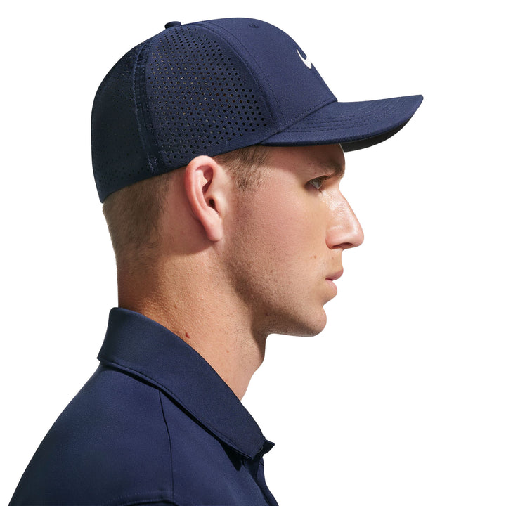 Nike Rise Dri-FIT ADV SwooshFlex Golf Cap College Navy II1736-419 | Pro Feet