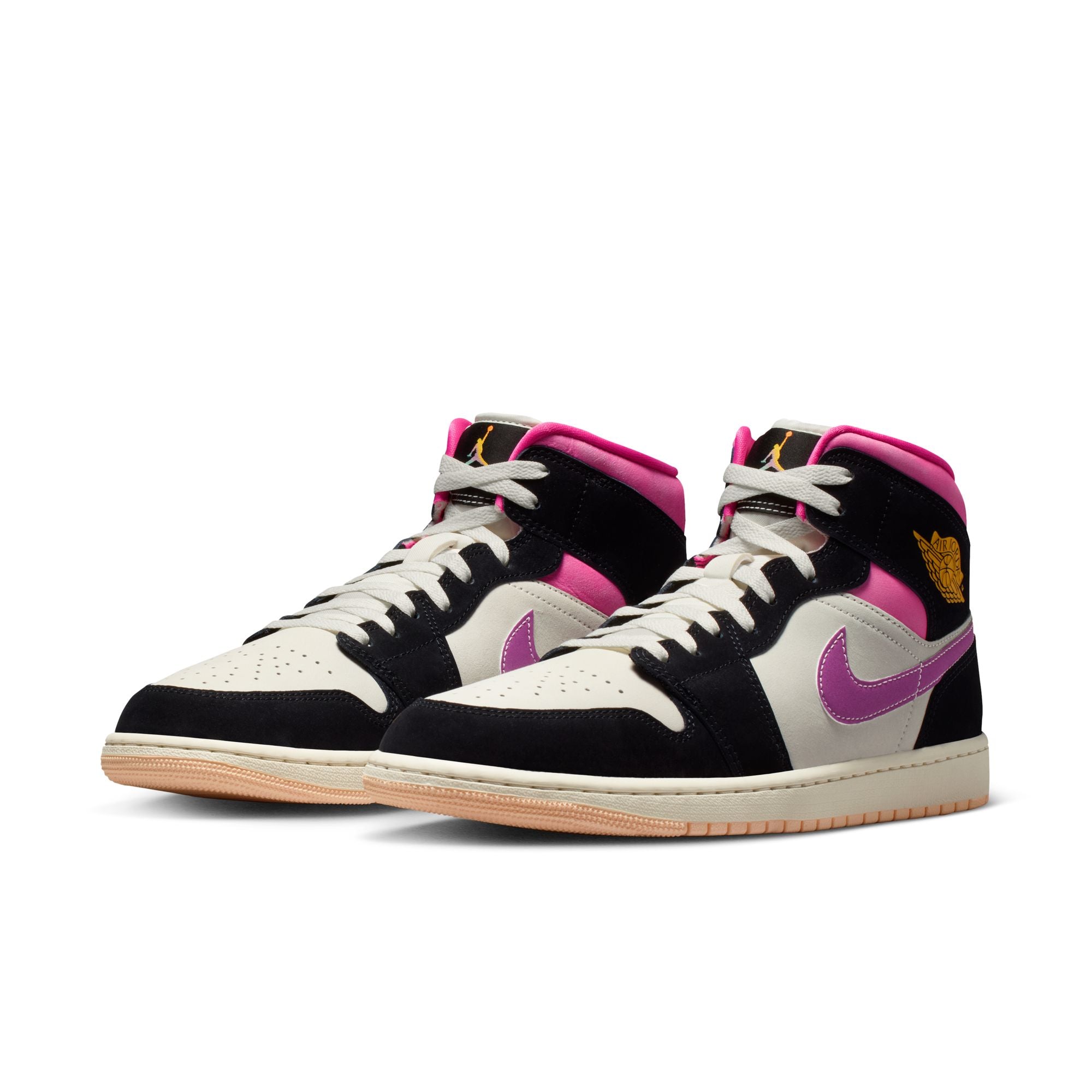 Air Jordan 1 Mid SE Black/University Gold/Sail/Pinksicle II3789-001 | Pro Feet