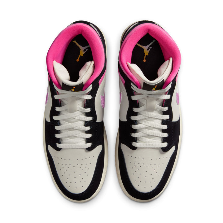 Air Jordan 1 Mid SE Black/University Gold/Sail/Pinksicle II3789-001 | Pro Feet