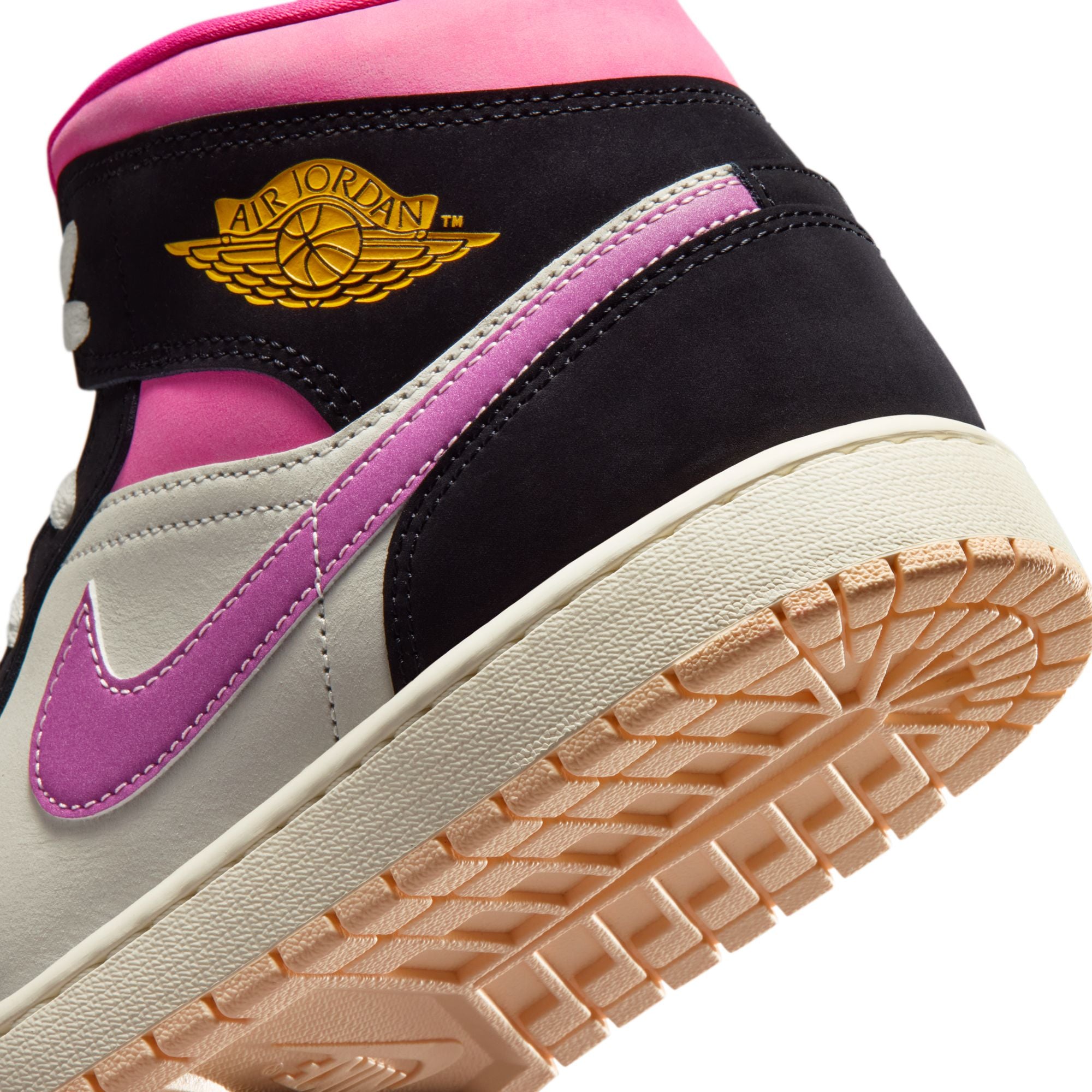 Air Jordan 1 Mid SE Black/University Gold/Sail/Pinksicle II3789-001 | Pro Feet