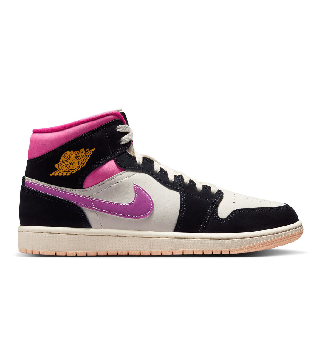 Air Jordan 1 Mid SE Black/University Gold/Sail/Pinksicle II3789-001 | Pro Feet