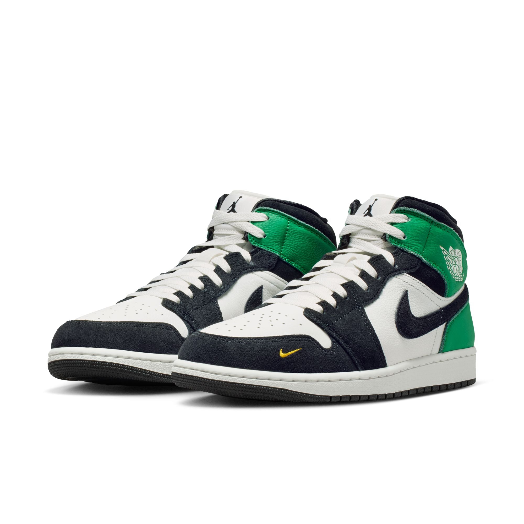 Air Jordan 1 Mid SE Summit White Black Lucky Green II9812-100 | Pro Feet