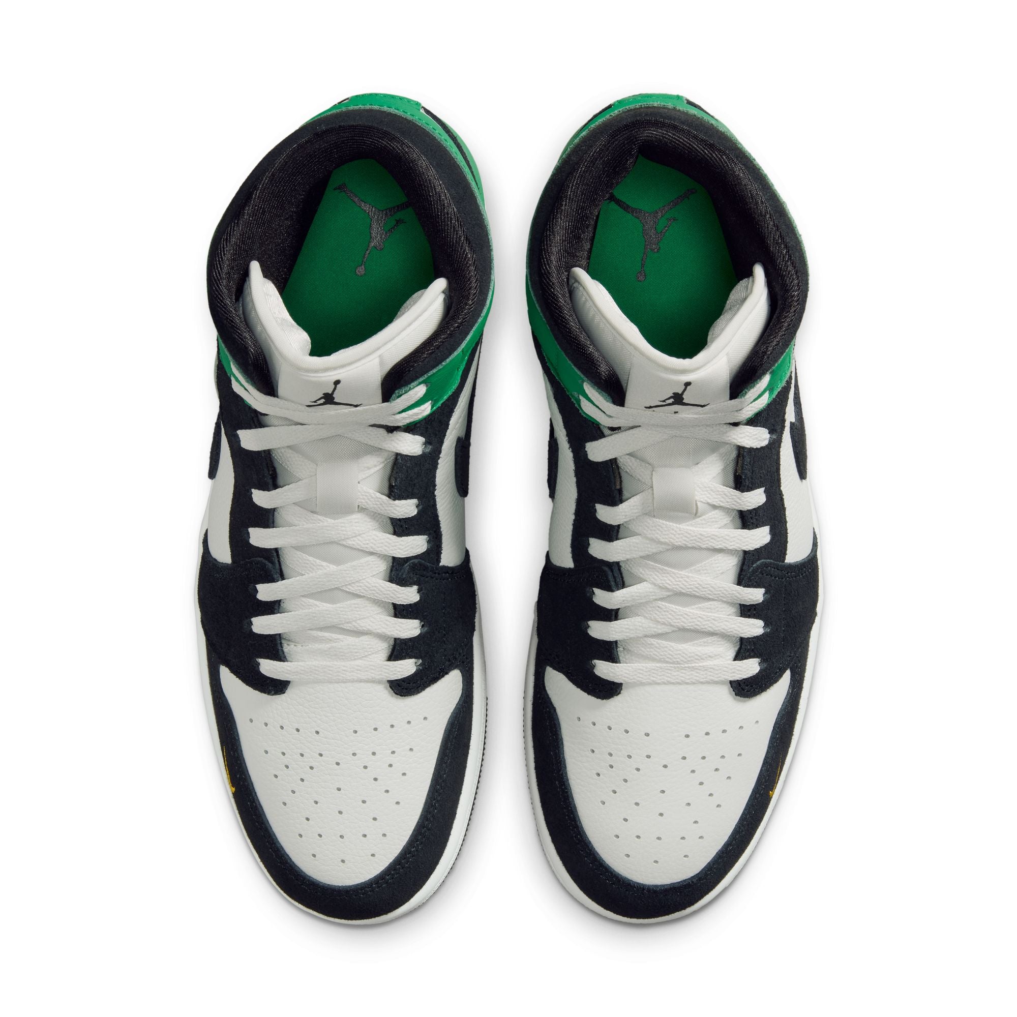 Air Jordan 1 Mid SE Summit White Black Lucky Green II9812-100 | Pro Feet