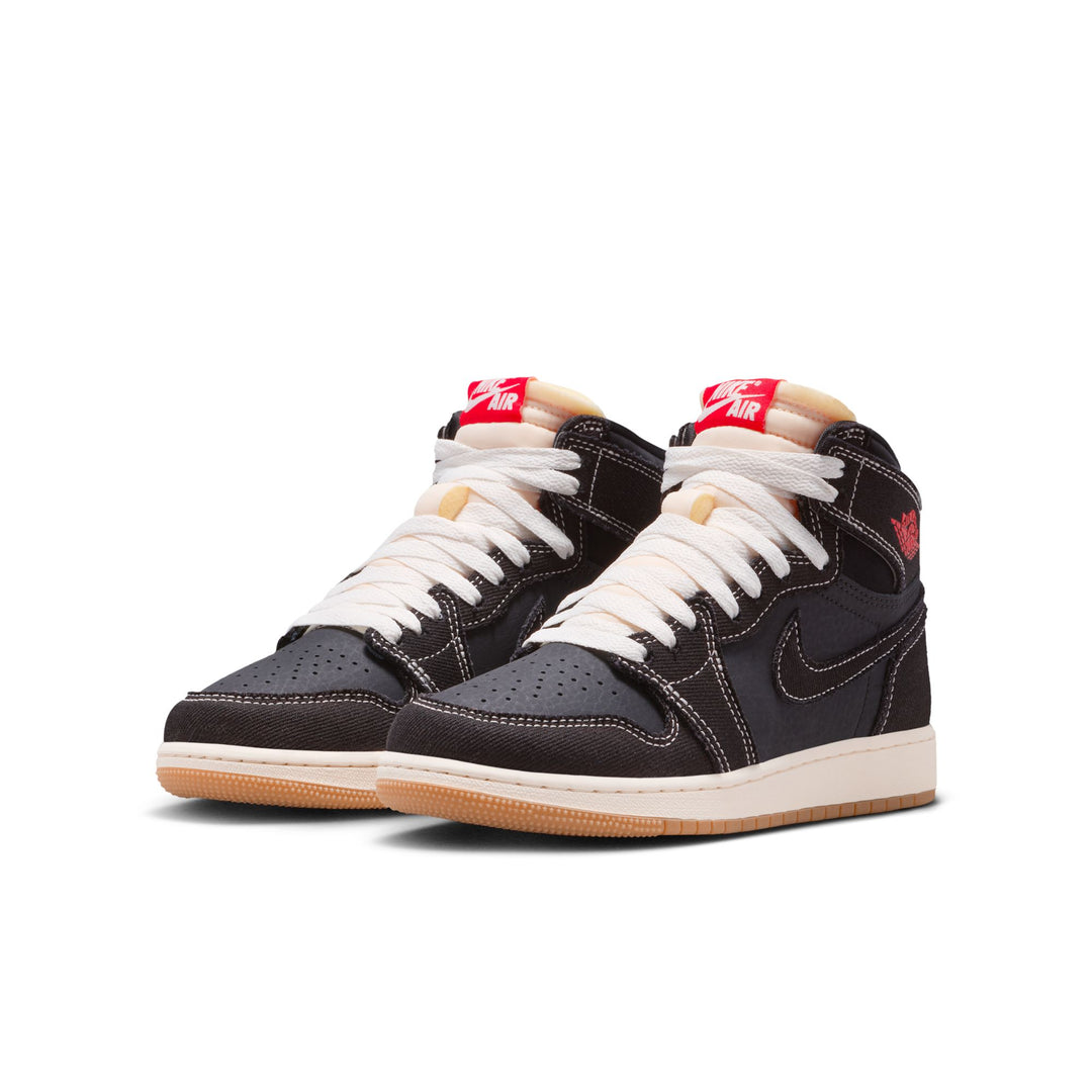 Air Jordan 1 Retro High OG GS Black University Red Sail Gum Med Brown | Pro Feet | II9927-001