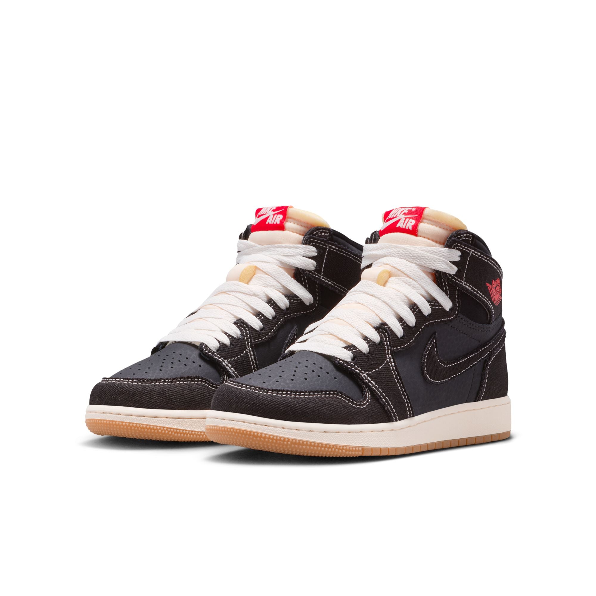 Air Jordan 1 Retro High OG GS Black University Red Sail Gum Med Brown | Pro Feet | II9927-001