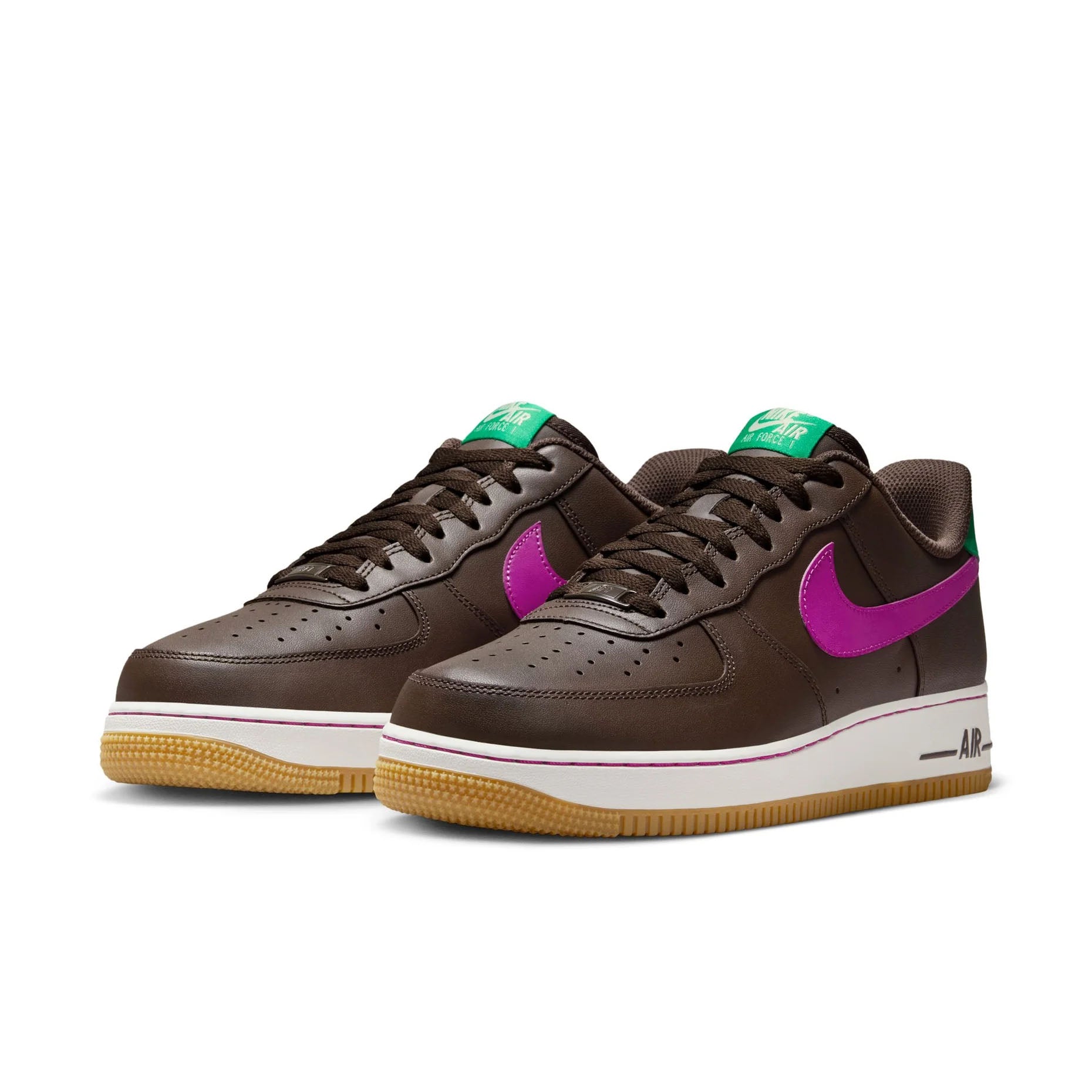 Nike Air Force 1 Low Baroque Brown Vivid Purple Stadium Green White IM2368-237 | Pro Feet