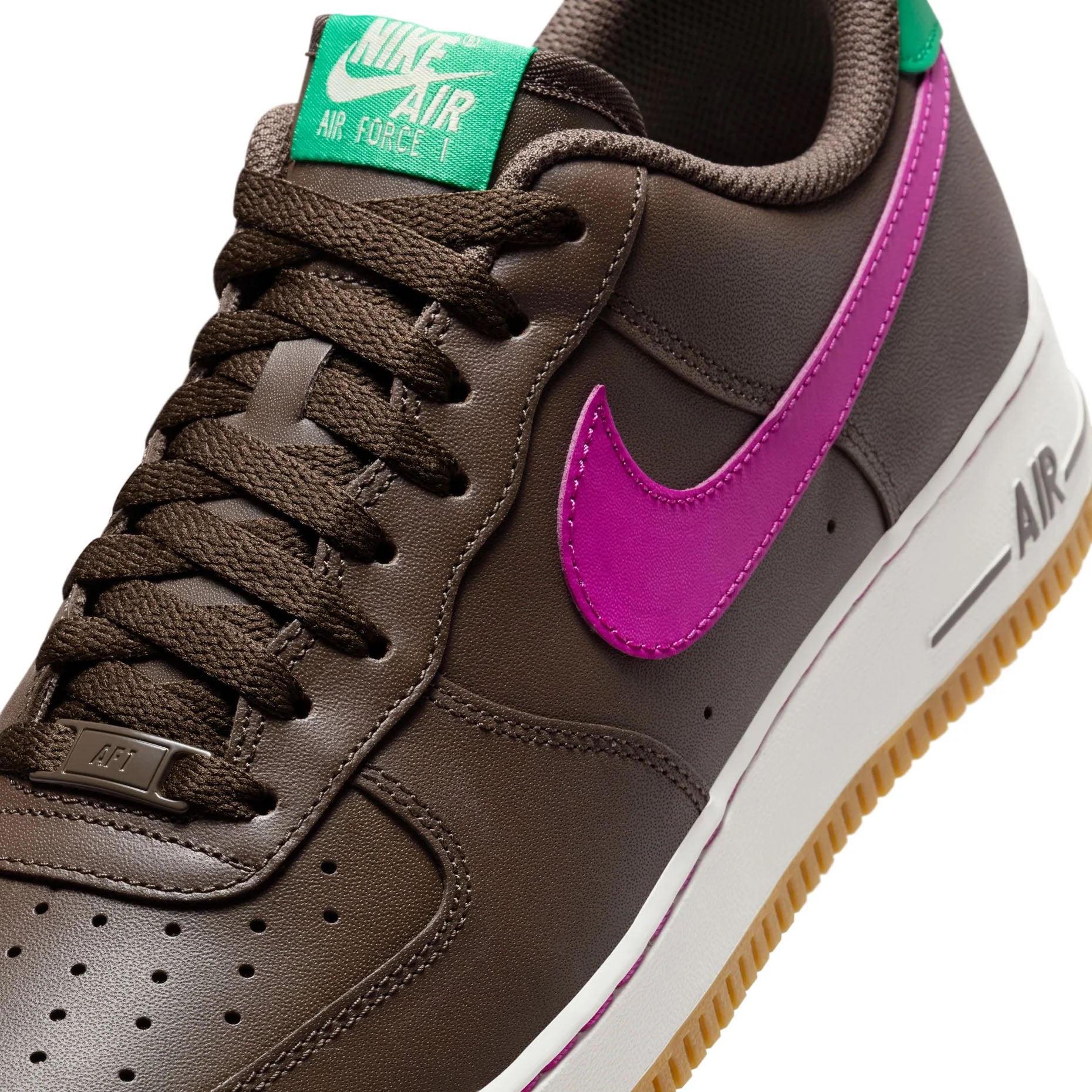 Nike Air Force 1 Low Baroque Brown Vivid Purple Stadium Green White IM2368-237 | Pro Feet