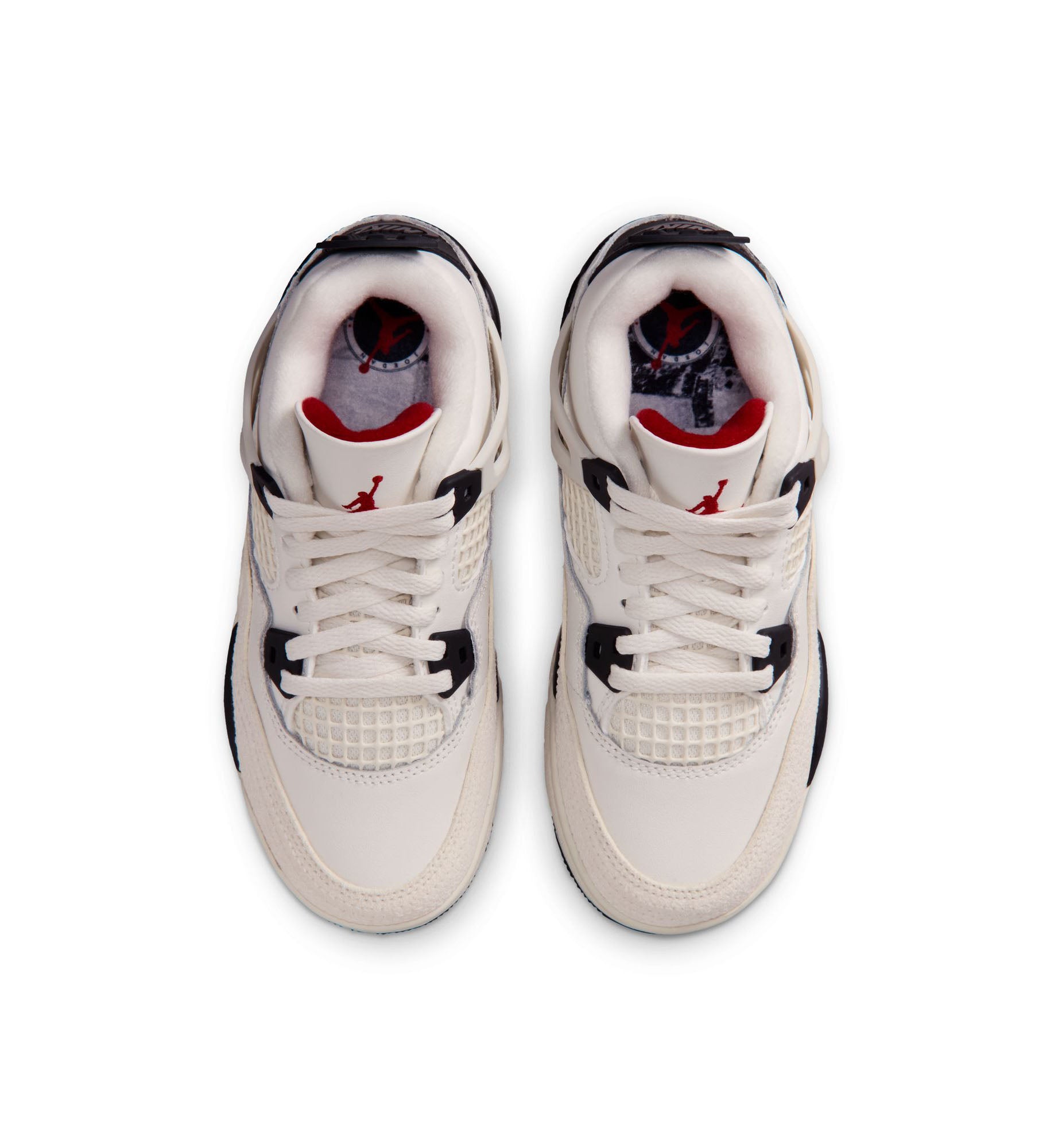 Air Jordan 4 Retro “Flight Club” Little Kids’ Shoes “Sail/Black/University Red” (IM4028-100)