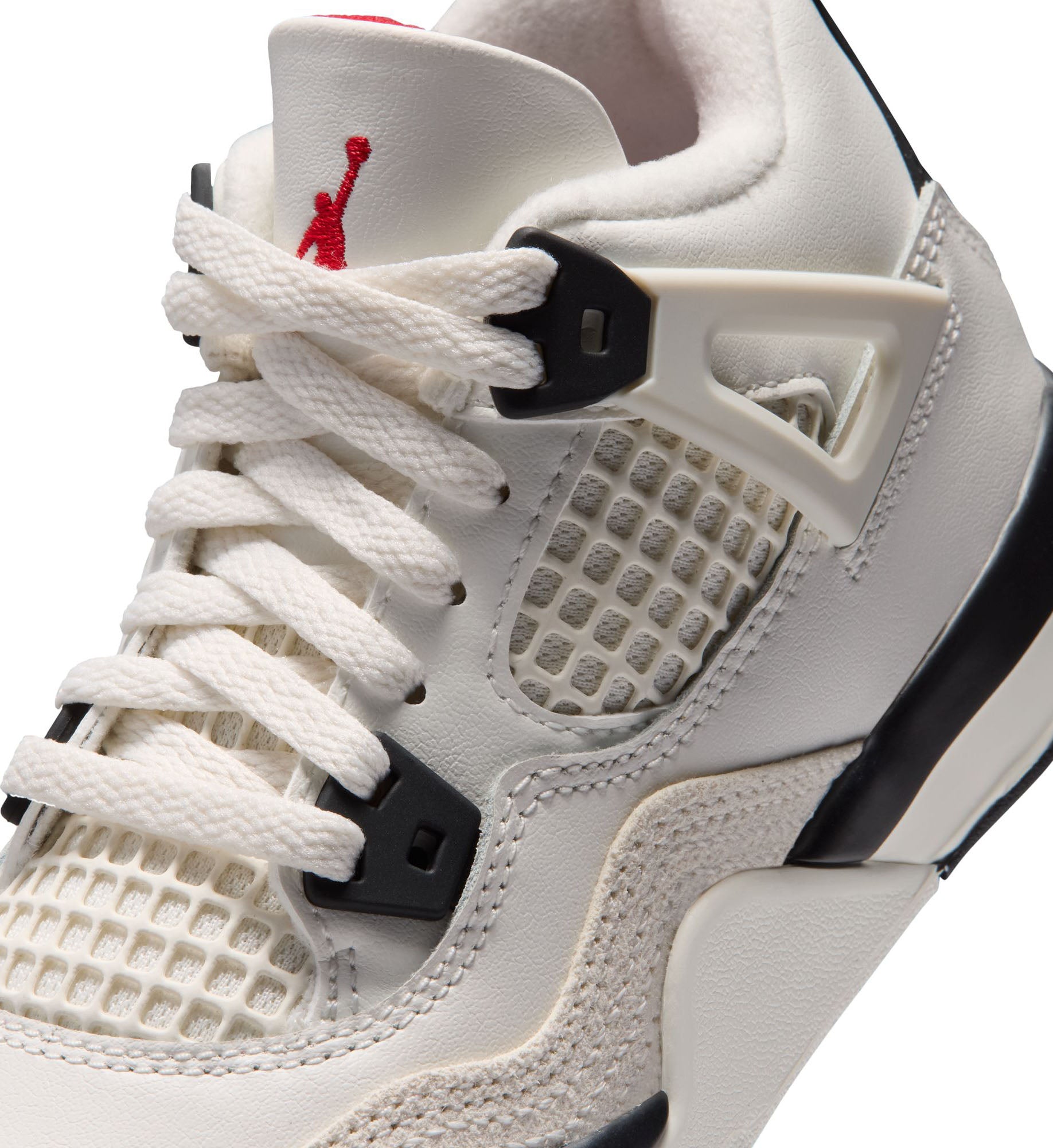 Air Jordan 4 Retro “Flight Club” Little Kids’ Shoes “Sail/Black/University Red” (IM4028-100)