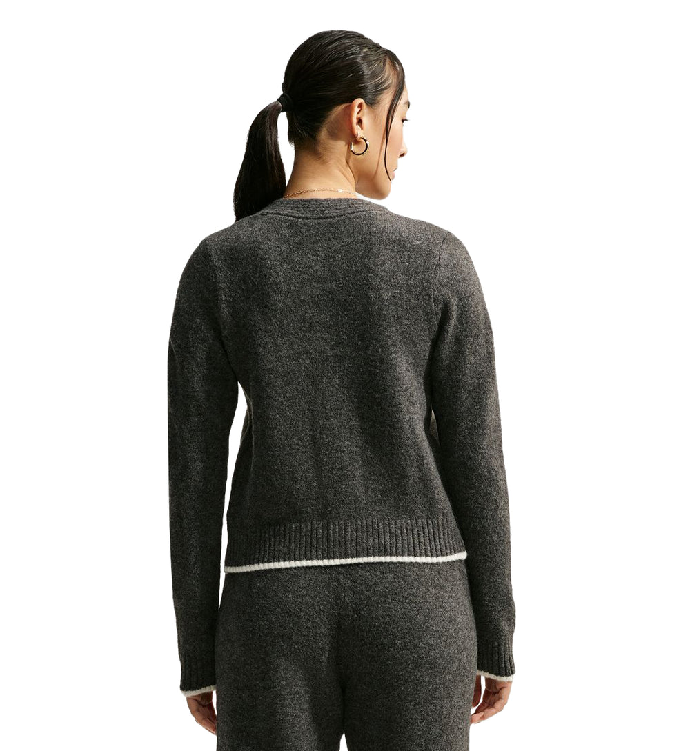 Nike Sportswear Chill Knit Women’s Cardigan Black Heather IM5513-032 | Pro Feet