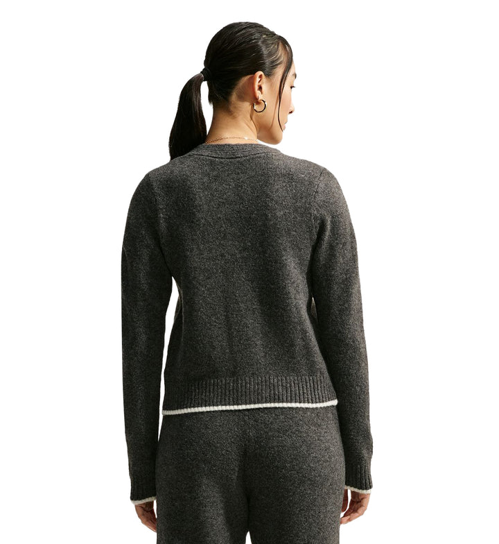 Nike Sportswear Chill Knit Women’s Cardigan Black Heather IM5513-032 | Pro Feet