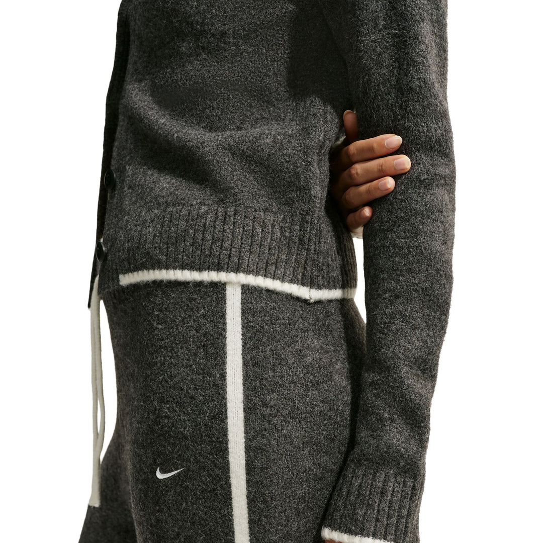 Nike Sportswear Chill Knit Women’s Cardigan Black Heather IM5513-032 | Pro Feet
