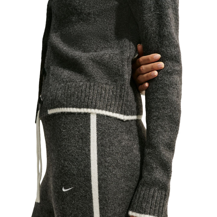 Nike Sportswear Chill Knit Women’s Cardigan Black Heather IM5513-032 | Pro Feet