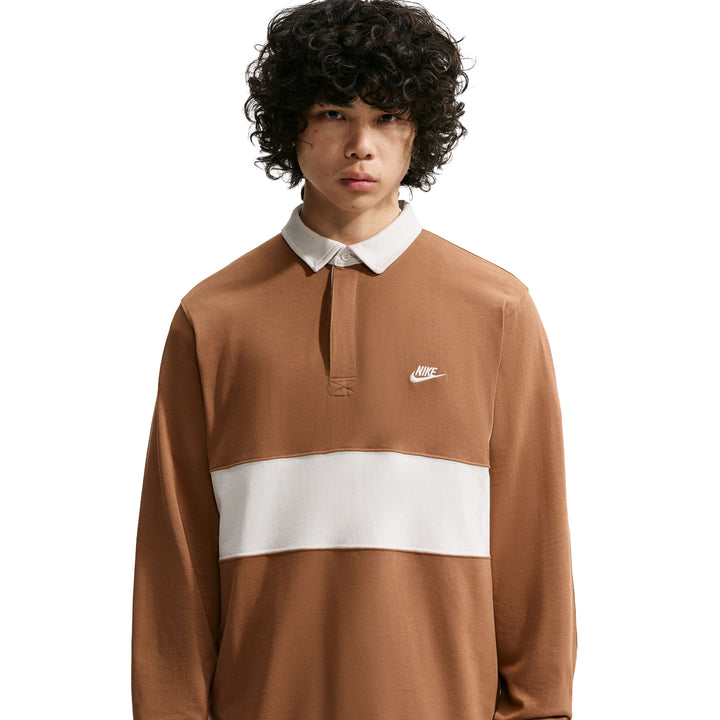 Nike Club Men’s Long-Sleeve Rugby Top Ale Brown Phantom IM5572-270 | Pro Feet