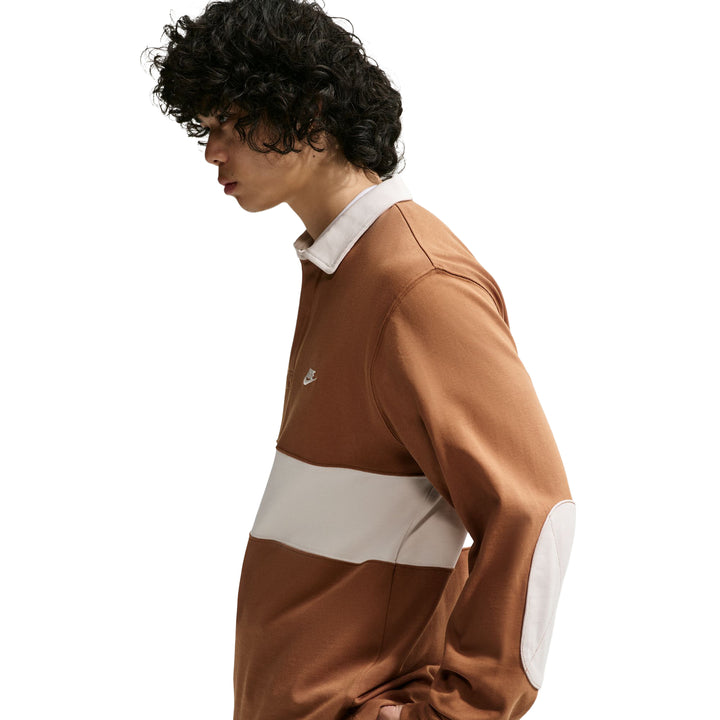 Nike Club Men’s Long-Sleeve Rugby Top Ale Brown Phantom IM5572-270 | Pro Feet
