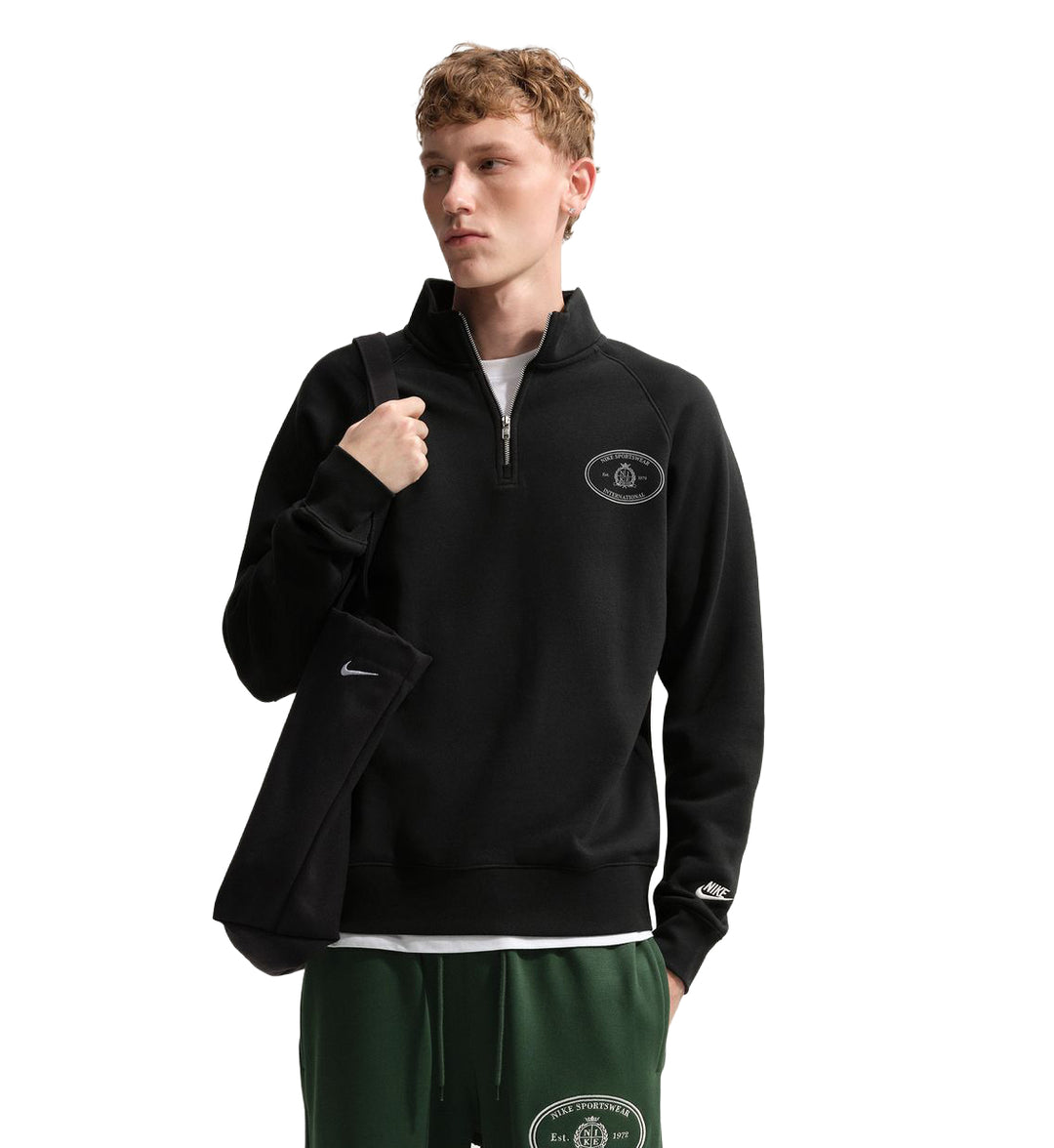 Nike Club Men’s 1/2-Zip Fleece Top Black Black Phantom IM5829-010 | Pro Feet