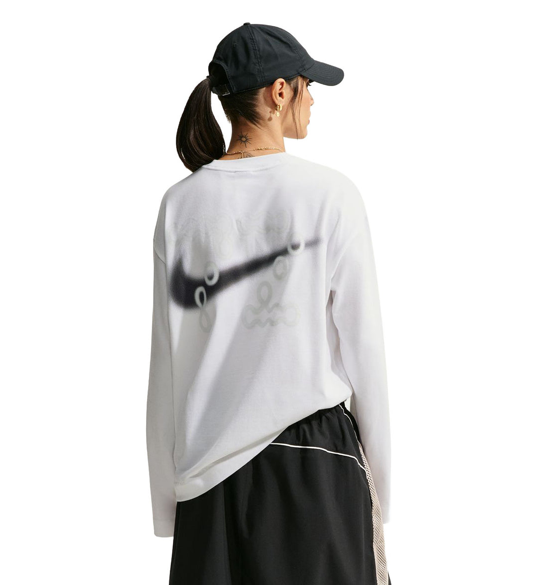 Nike Sportswear Women’s Oversized Long-Sleeve T-Shirt White IM6438-100 | Pro Feet