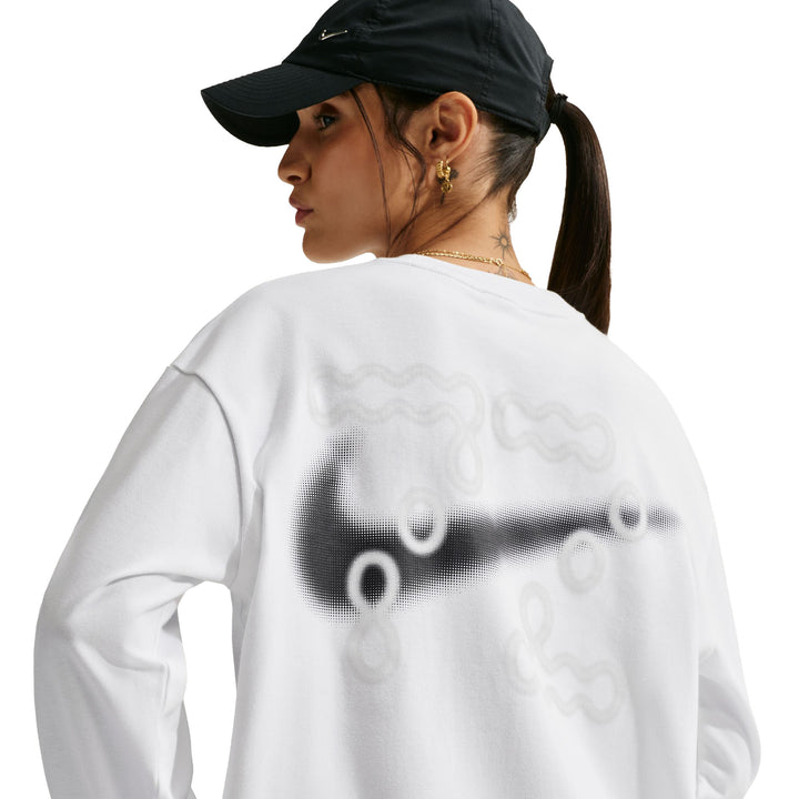 Nike Sportswear Women’s Oversized Long-Sleeve T-Shirt White IM6438-100 | Pro Feet