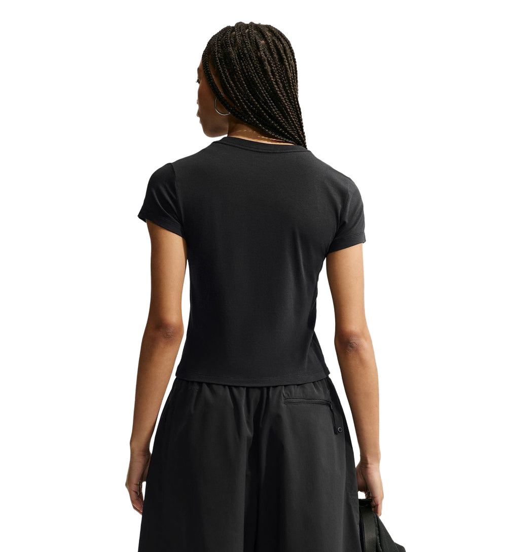 Nike Sportswear Chill Knit Women’s Cropped T-Shirt Black IM6456-010 | Pro Feet