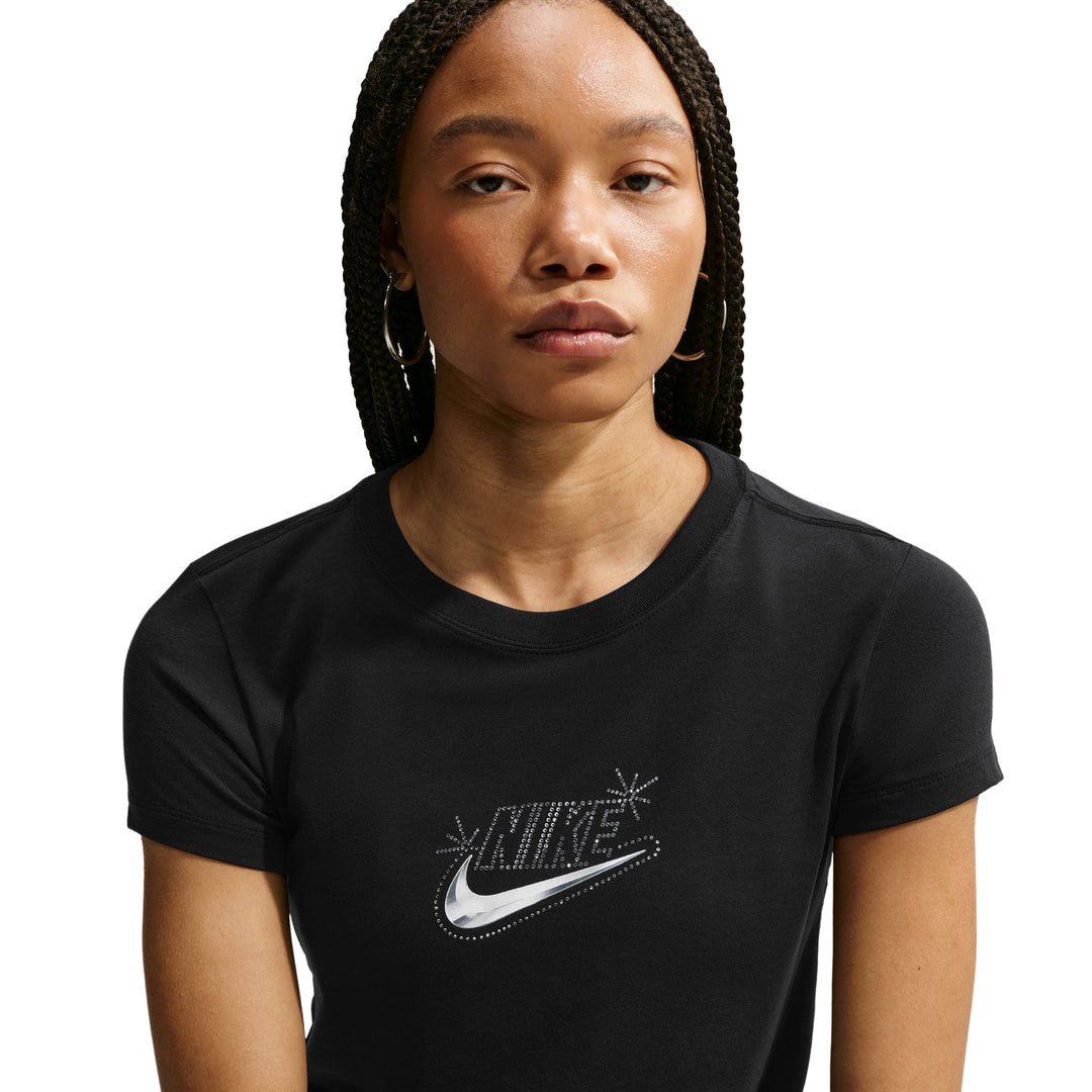 Nike Sportswear Chill Knit Women’s Cropped T-Shirt Black IM6456-010 | Pro Feet