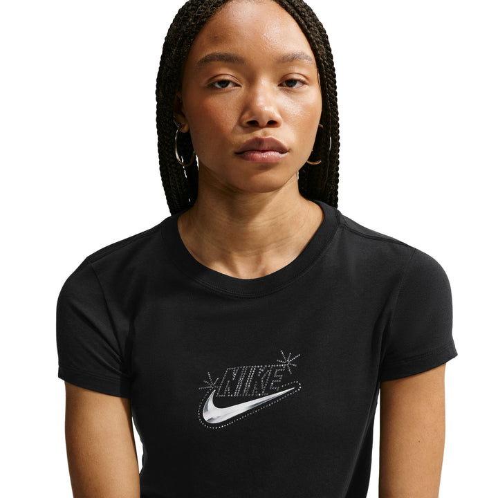 Nike Sportswear Chill Knit Women’s Cropped T-Shirt Black IM6456-010 | Pro Feet