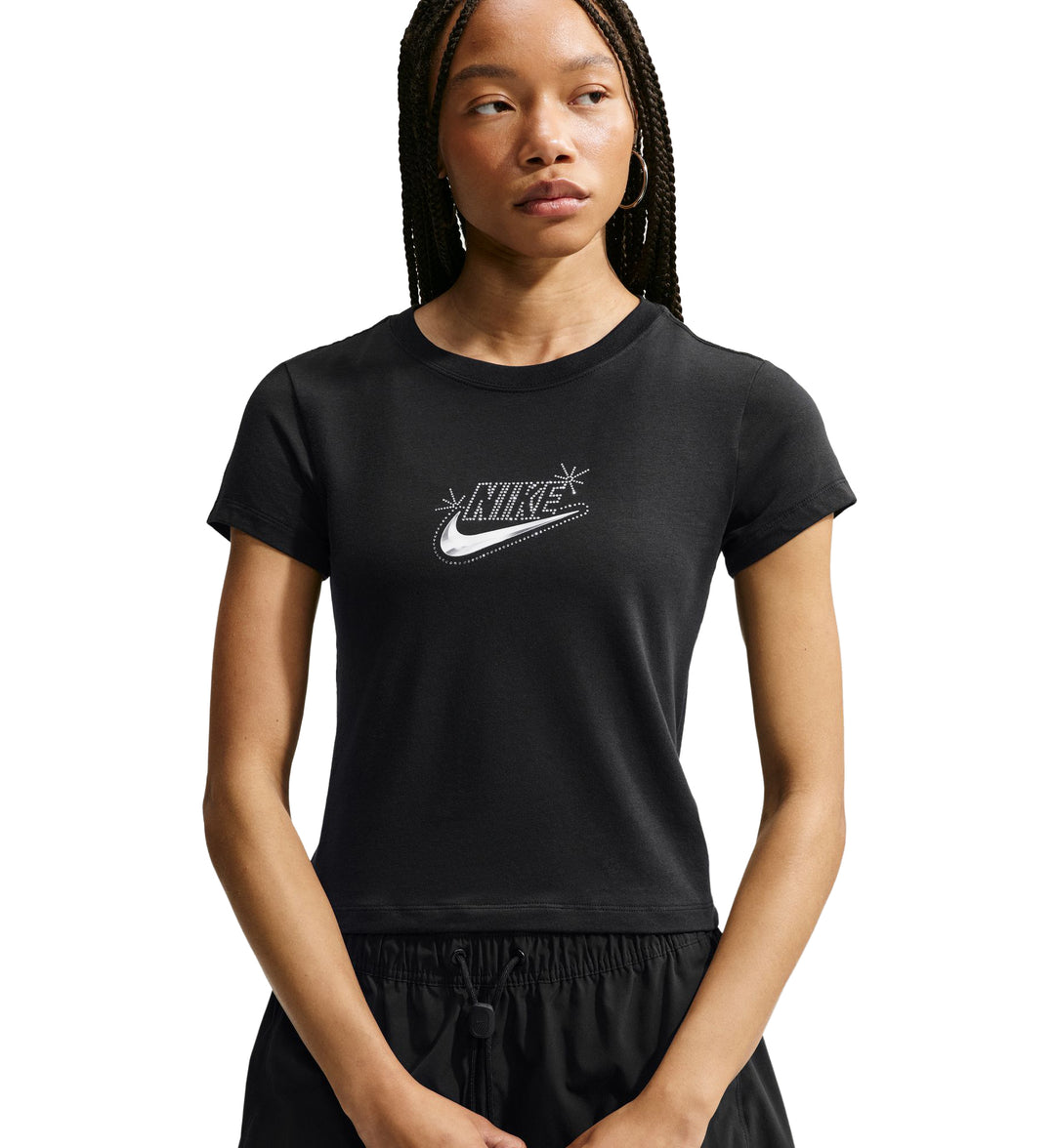 Nike Sportswear Chill Knit Women’s Cropped T-Shirt Black IM6456-010 | Pro Feet