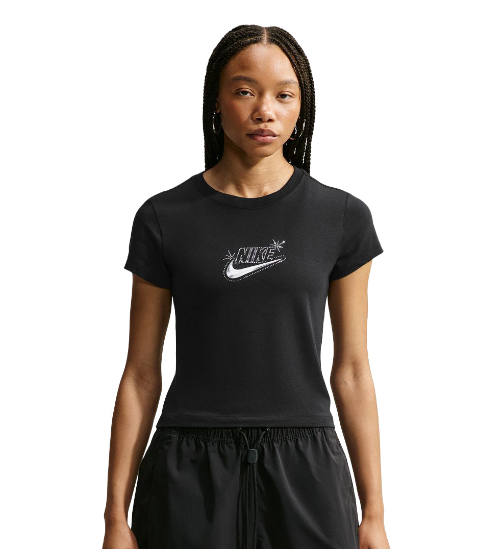 Nike Sportswear Chill Knit Women’s Cropped T-Shirt Black IM6456-010 | Pro Feet