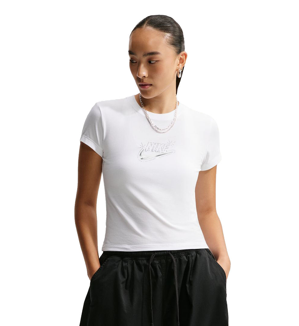 Nike Chill Knit Women’s Slim Cropped T-Shirt White IM6456-100 | Pro Feet