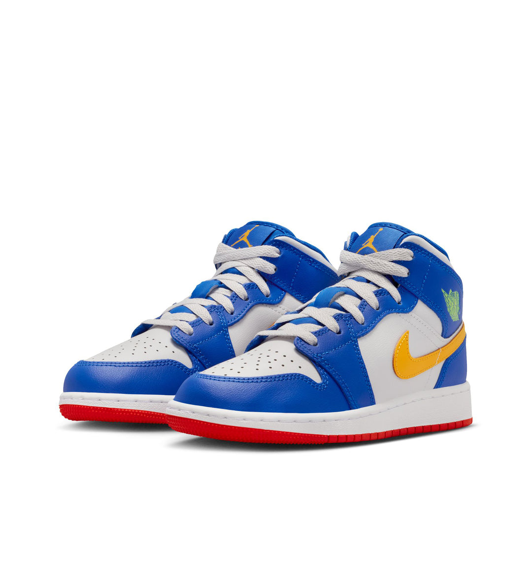 Air Jordan 1 Mid GS Racer Blue/Speed Red/Gold (IM6562-445)