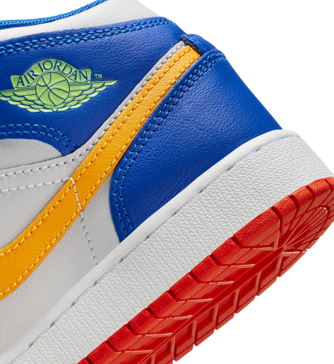 Air Jordan 1 Mid GS Racer Blue/Speed Red/Gold (IM6562-445)