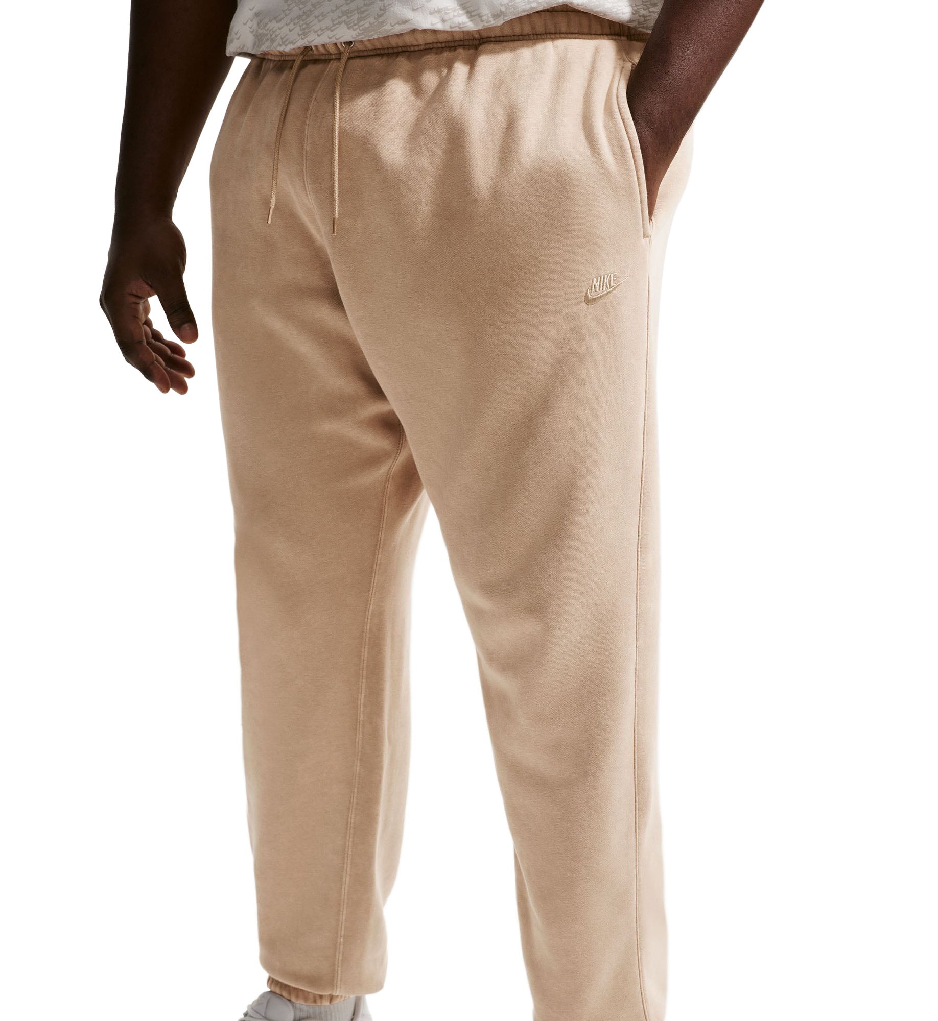Nike Sportswear Club Men’s Fleece Cuffed Pants “Parachute Beige/Parachute Beige” (IQ1218-297)
