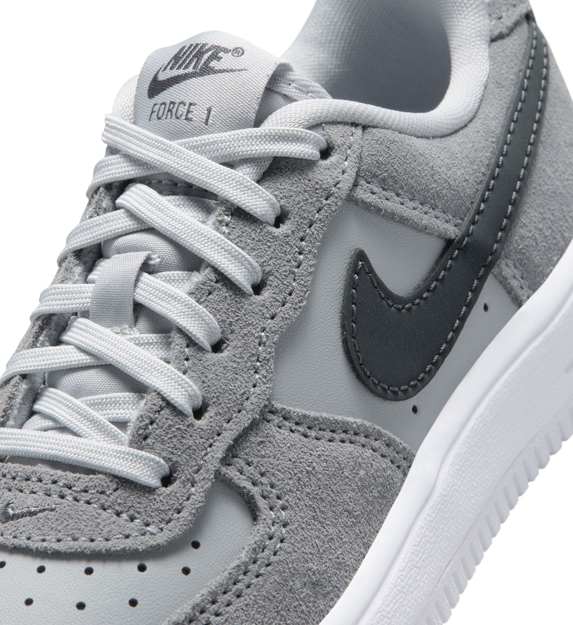Nike Force 1 Low Essential+ “Light Smoke Grey/Dark Smoke Grey/Smoke Grey” (IQ2747-001)