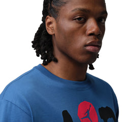 Jordan Men’s Graphic T-Shirt True Blue Black University Red IQ5299-485 | Pro Feet