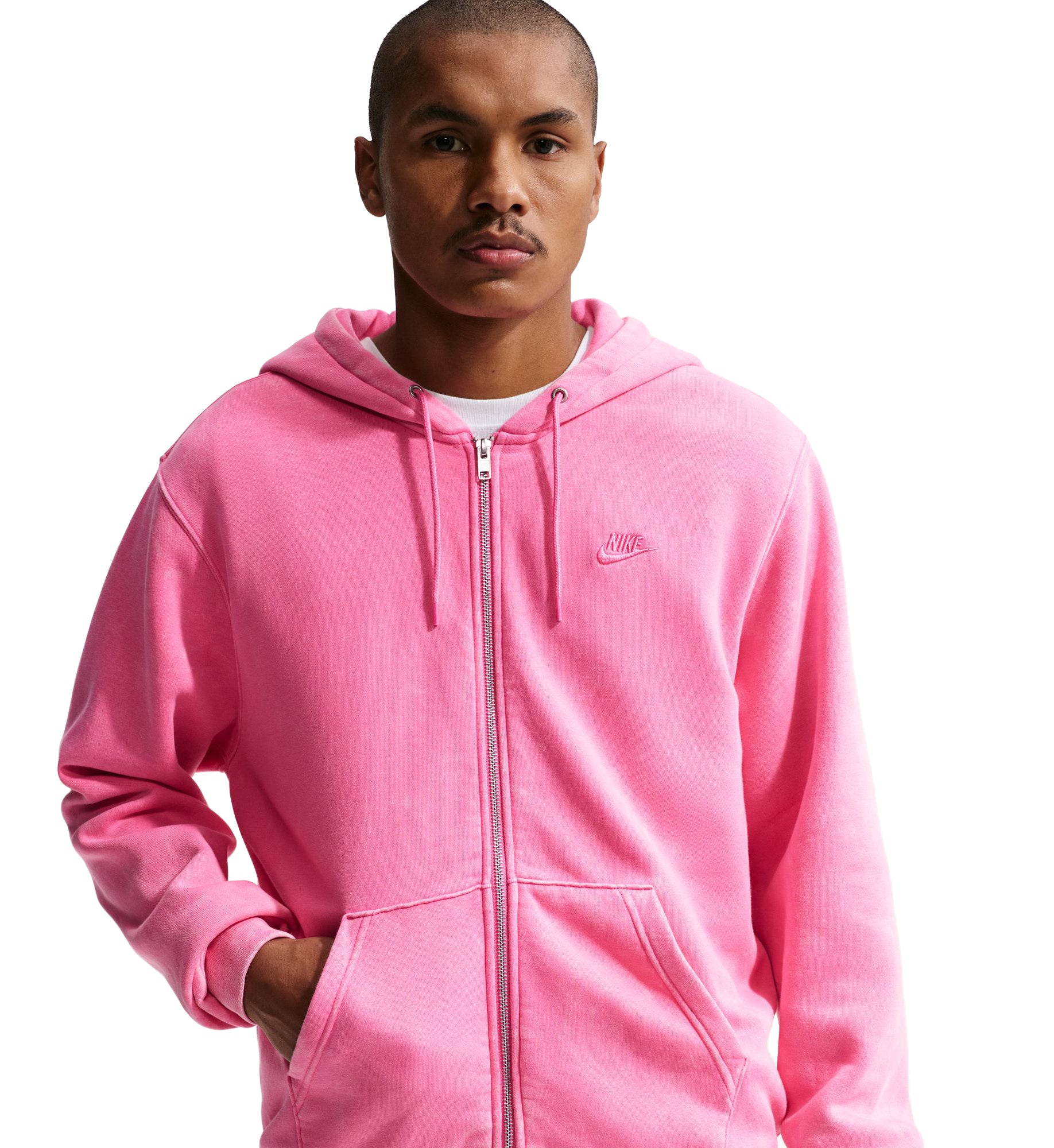 Nike Club Men’s Full-Zip Fleece Hoodie “PINKSICLE/PINKSICLE” (IQ6422-684)