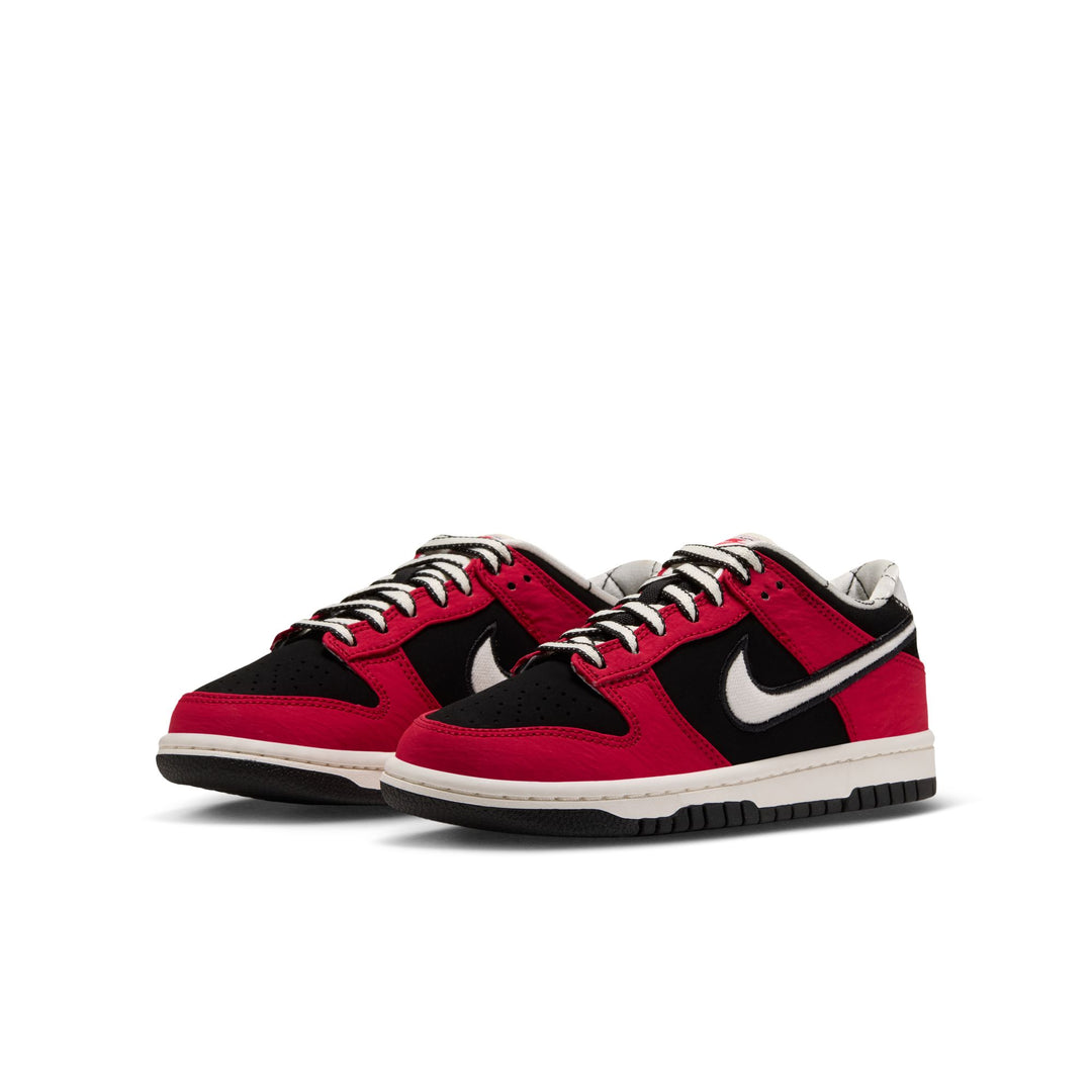 Nike Dunk Low LV8 GS Black Sail University Red IQ6535-016 | Pro Feet