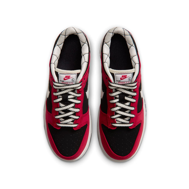 Nike Dunk Low LV8 GS Black Sail University Red IQ6535-016 | Pro Feet