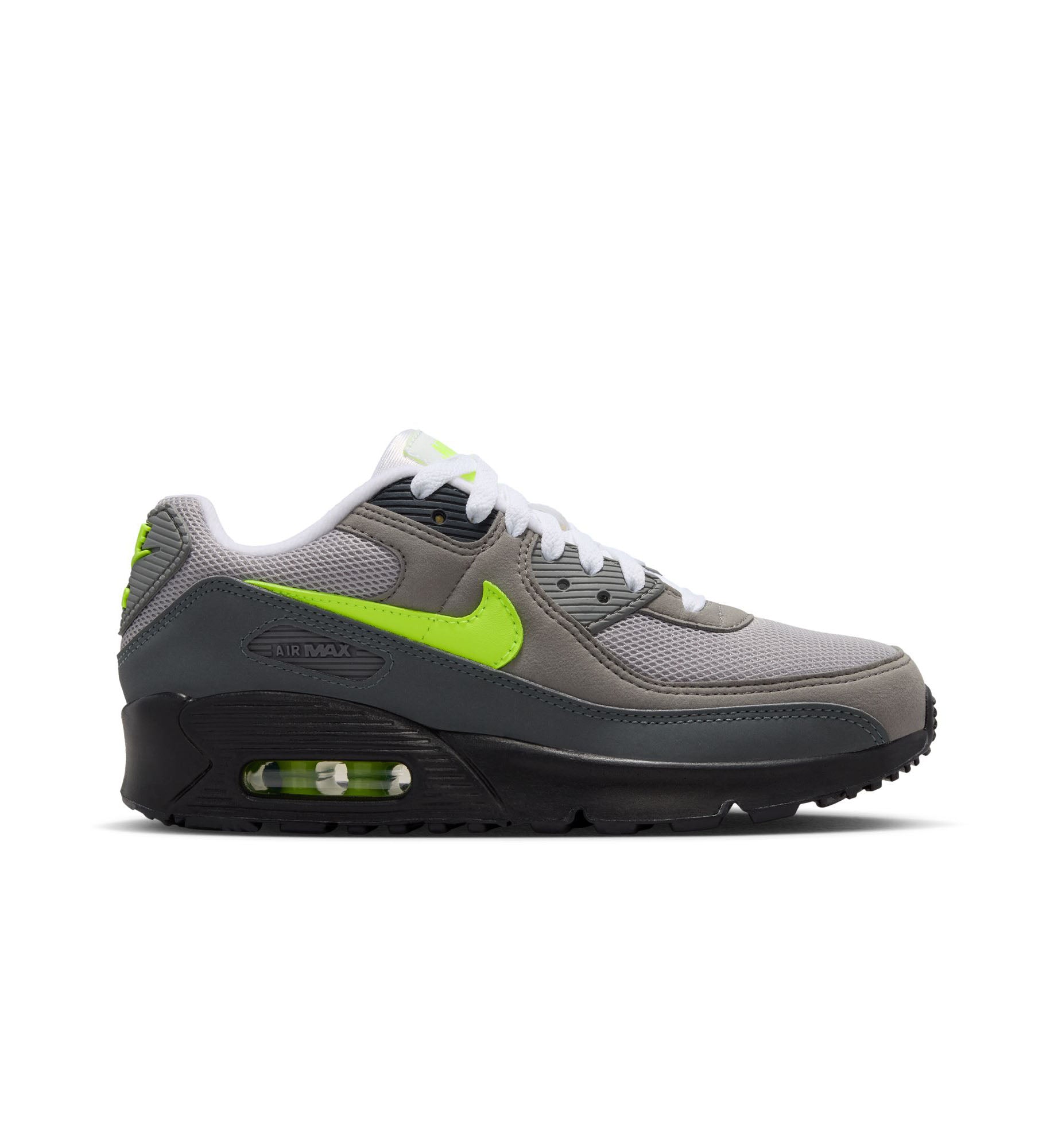 Nike Air Max 90 GS Black/Neon Yellow-Anthracite (IQ7583-001)